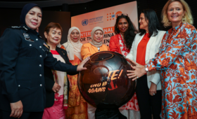 Yang Berhormat Dato’ Sri Nancy Shukri, Karima El Korri and Dr. Asa Torkelsson alongside key partners in government and civil soc