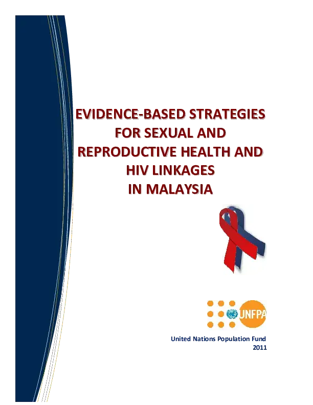 Malaysia: Evidence-based Strategies for SRH and HIV Linkages